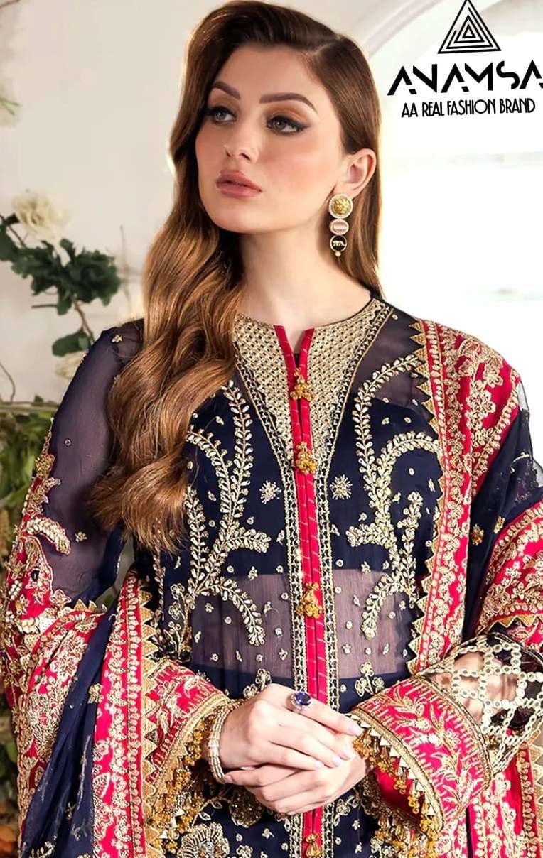 D No-418 Semi Stitched  Anamsa